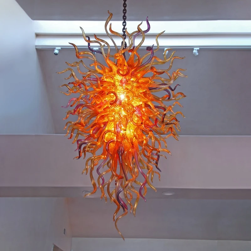 Šiuolaikinio Oranžinė Spalva Šviestuvais, Meno Apšvietimo Ranka Pūstinis Stiklas Šviestuvo Lempos, LED Apšvietimas Kambarį Apdaila