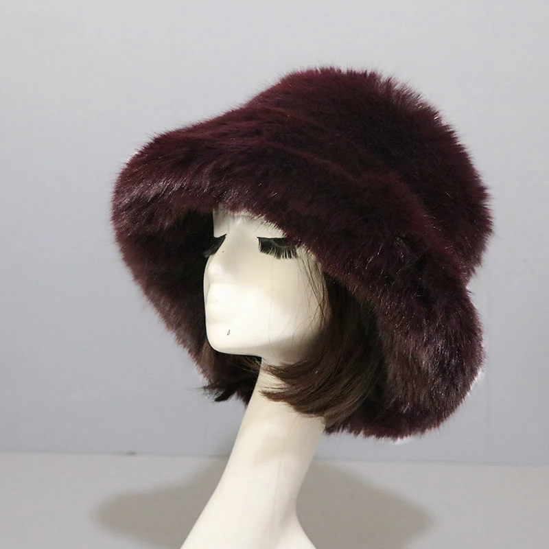 Žiemą Moterims Išlaikyti Šiltas Vaivorykštė Dirbtiniais Fox Fur Baseino Bžūp Moterų Mados Atsitiktinis Šalies Kibiro kepurę Muzikos Festivalis Sutirštės Skrybėlę