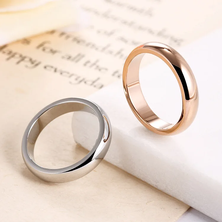SOMMAR Karšto pardavimo 18KGP Auksą, sidabrą, dydis 6 7 8 vestuvinį žiedą, Paprastas Klasikinis Žiedas 