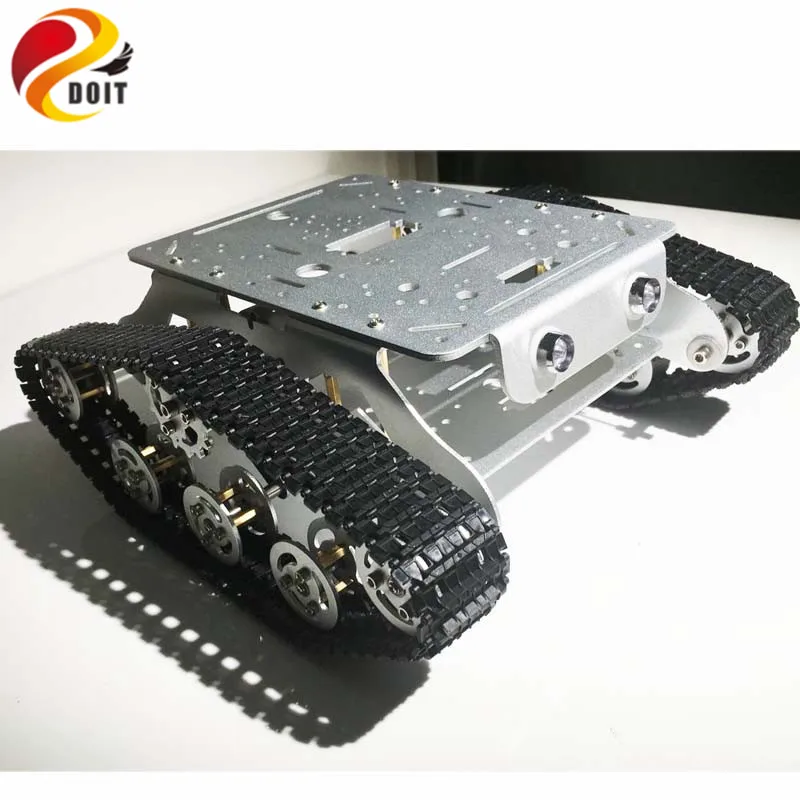 Caeser TSD300 4WD Smūgio Absorbcijos Stebimi Metalo Bakas Automobilių Važiuoklės Protingas Robotas 