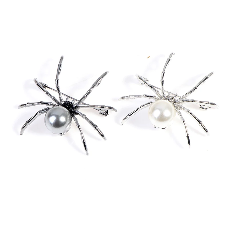 Aukštos kokybės Black Spider kalnų krištolas Pearl Vabzdžių Sagė Moterų Corsage Dovanos Vyrams Priedai korėjos Mados Asmenybės Papuošalai