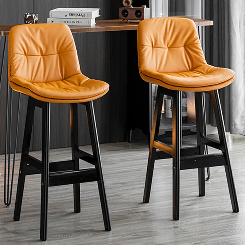 Kietosios medienos baro kėdė šiuolaikinės paprasta, odos baro kėdė prabangių namų baro kėdės dizaineris aukštos kėdžių, baro kėdžių