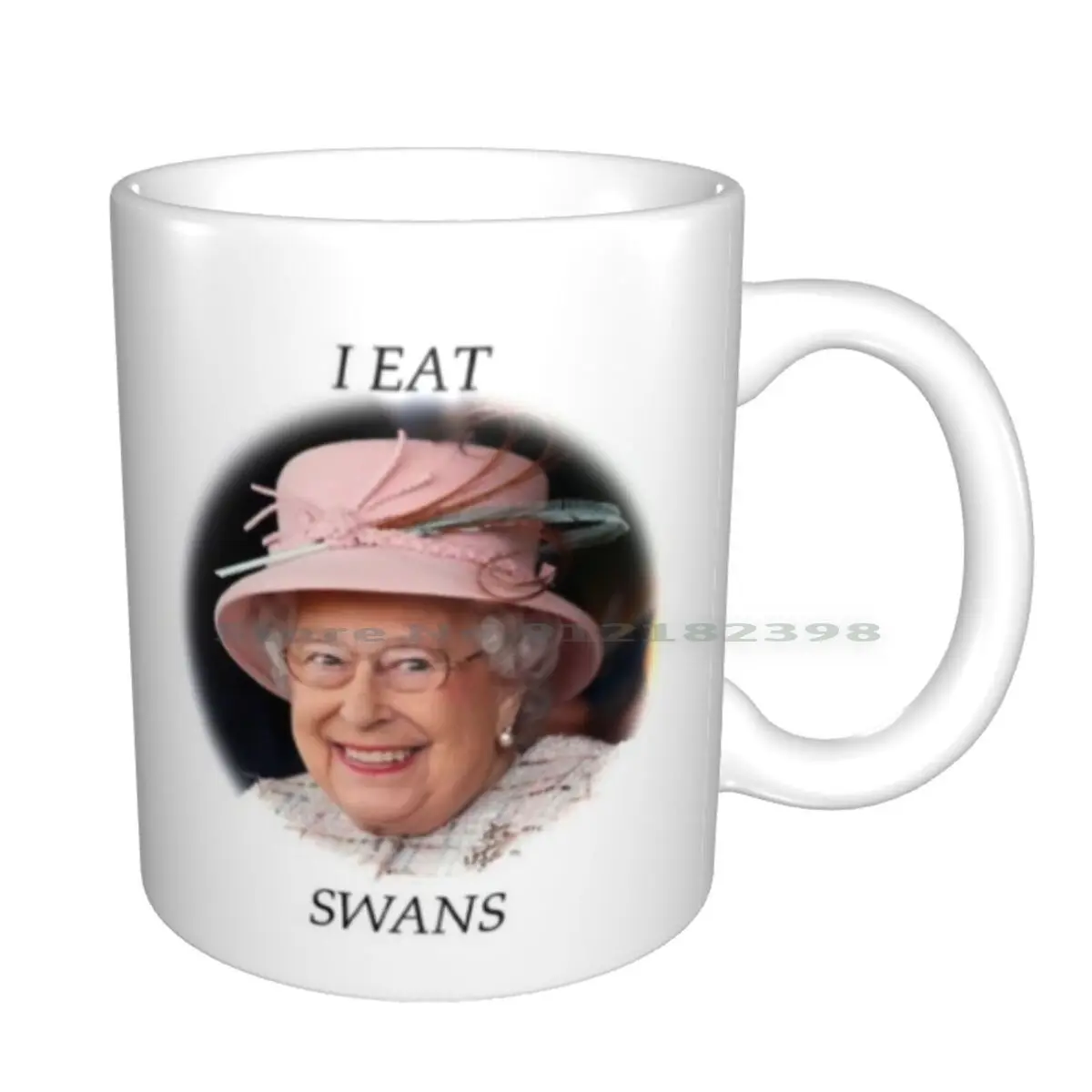 Karalienė Elizabeth - Aš Valgyti Gulbes Keramikos Puodelius Kavos Puodeliai Pieno, Arbatos Puodelis Karalienė Elžbieta Uk King Royal Aš Valgyti Gulbes Kūrybos Tendencijos