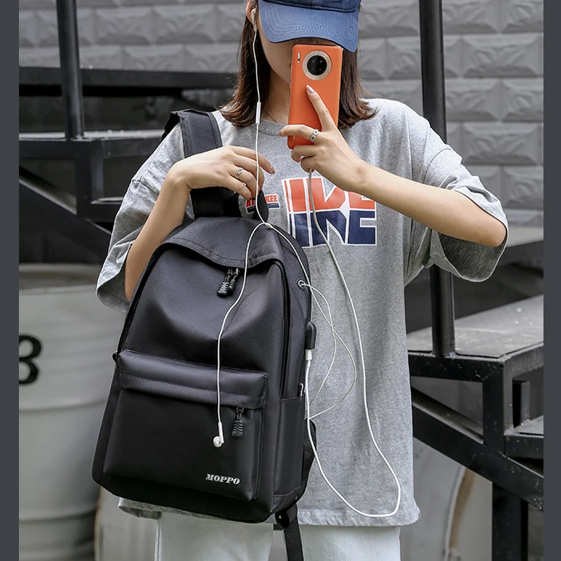 moterų kuprinė mados studentas nešiojamas kompiuteris didelės talpos maišą, interjero skyrelio kietas Ausinių kištukas Duomenų eilutė skylę