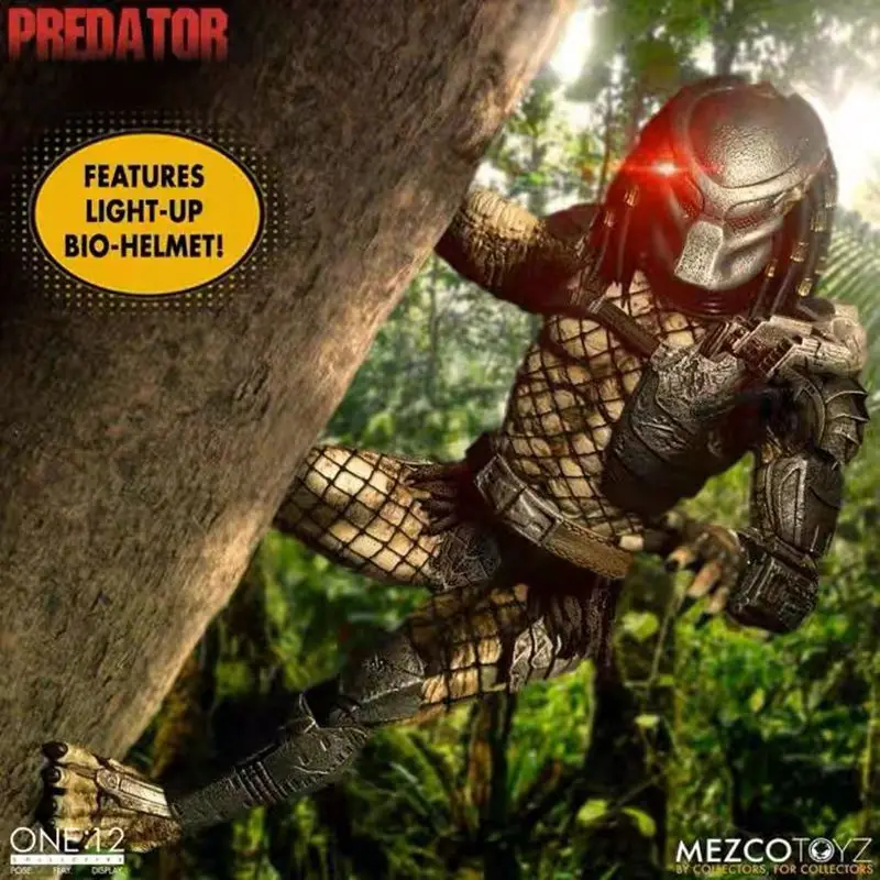 Sandėlyje 100% Originalus Mezco VIENA:12 Kolektyvinio Predator Deluxe Edition Anime Veiksmų Surinkimo Duomenys Modelis Žaislai Vaikams Dovanų