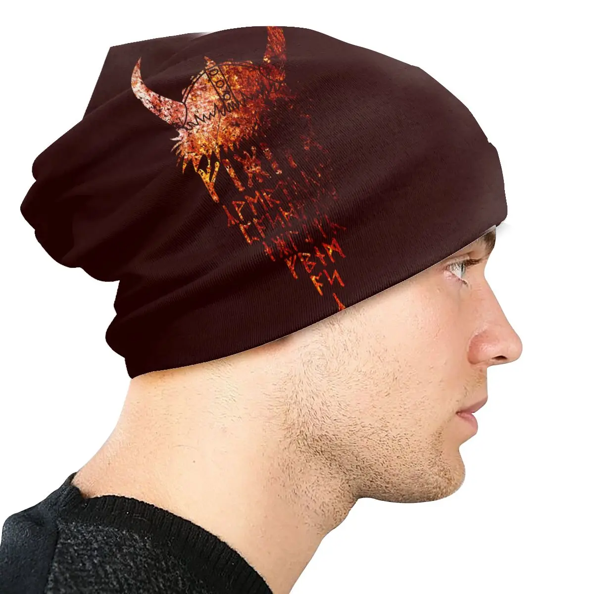 Variklio dangčio Skrybėlės hip-hop Suaugusiųjų Vyrų Megzti Skrybėlę Viking Barzda Vikingai kepurės Juokingi Grafikos Unisex R339 Skullies Beanies Kepurės