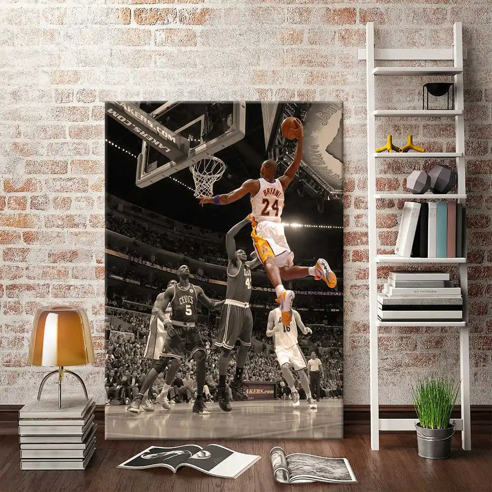 Individualų star studijų miegamajame kabo tapybos krepšinio žvaigždė frameless tapybos core