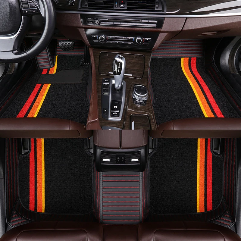 Aukštos kokybės odos automobilio grindų kilimėliai RENAULT MEGANE KADJAR Clio Grandtour Duster Grand Scenic Laguna Automobilių reikmenys kilimas