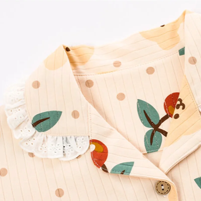 Japonijos Pižama Moterims Vasaros Medvilnės Pižamos Vyšnių Spausdinimo Kawaii Pijamas Plius Dydis Sleepwear Mielas Dviejų dalių Rinkiniai Namų Drabužiai