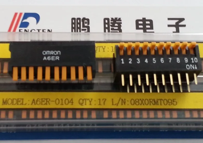 1PCS Japonija A6ER-0104 dial kodas jungiklis 10 pozicija fortepijono klavišą tipas šonų dial kodas jungiklis 2.54 tarpai