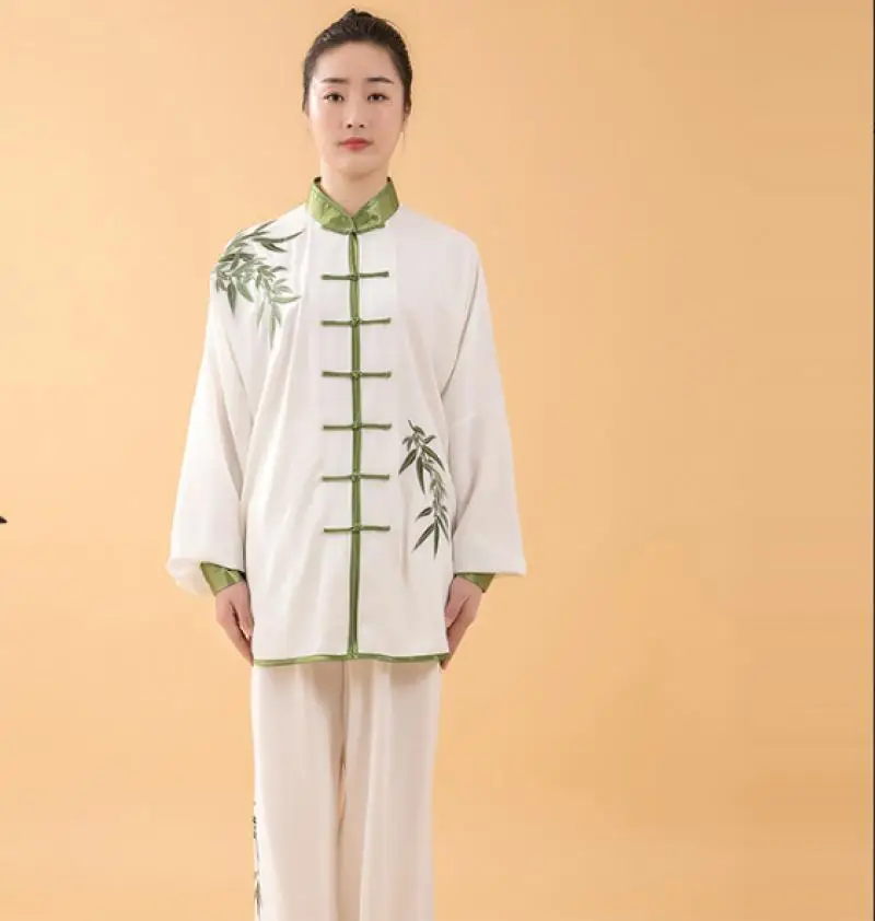 Moterų Ir Vyrų Chi Kostiumas Kinų Stiliaus Siuvinėjimų Kung Fu Kovos Menų Vienodas Kokybės Striukė Kelnes Naudotis Drabužiai