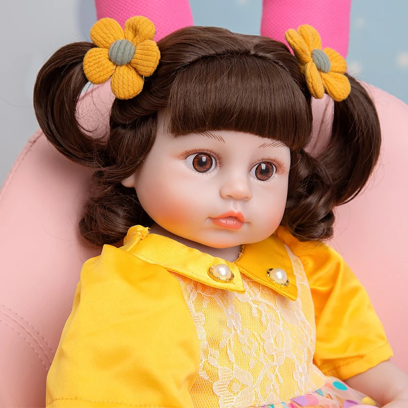 49cm Visas Silikono Atgimsta Boneca Kūdikių Lėlės Realus Bumas Plaukų Princesė Vonia Bebe Bamblys Lėlės Žaislas, skirtas Gimtadienio Dovanos