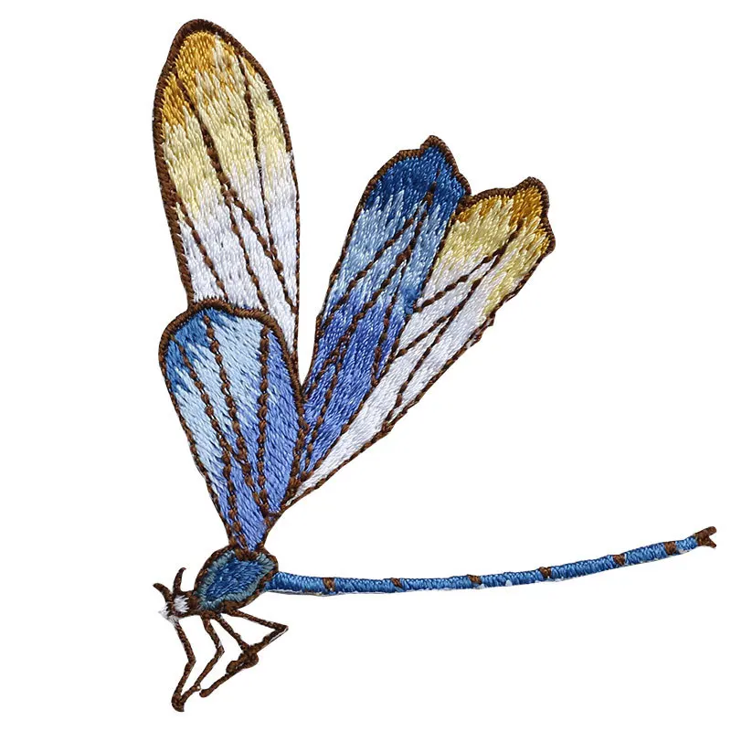 Mados, Aukštos kokybės Siuvinėjimui Vietomis drabužių 3D dragonfly Išsiuvinėti geležies parches gyvūnų aplikacijos, skirtos kuprinės, kepurės