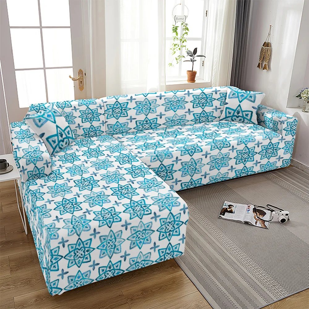 Mandala Pledas sofa raštas sofa apima kambarį elastinga ruožas slipcover grupinių kampe sofa apima 1/2/3/4 vietų