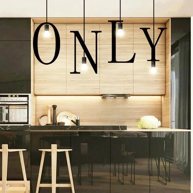 Modernus minimalistinis LED šviestuvo restoranas raidinis skaitmeninis liustra Šiaurės asmenybės meno miegamojo kambarį LED šviestuvo
