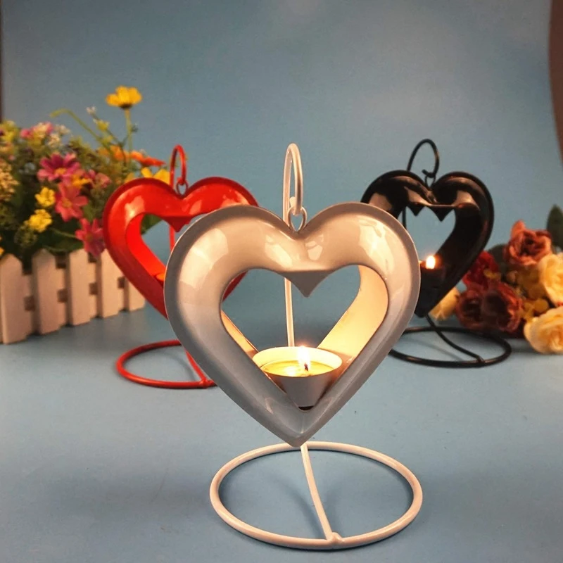 Romantiška Kaustytomis Geležies Žvakidė Patalpų Įrengimui Skirti Dirbiniai Meilės Žvakę Žvakių Laikikliai Vakarienė Dekoracijos, Vestuvių Centerpieces