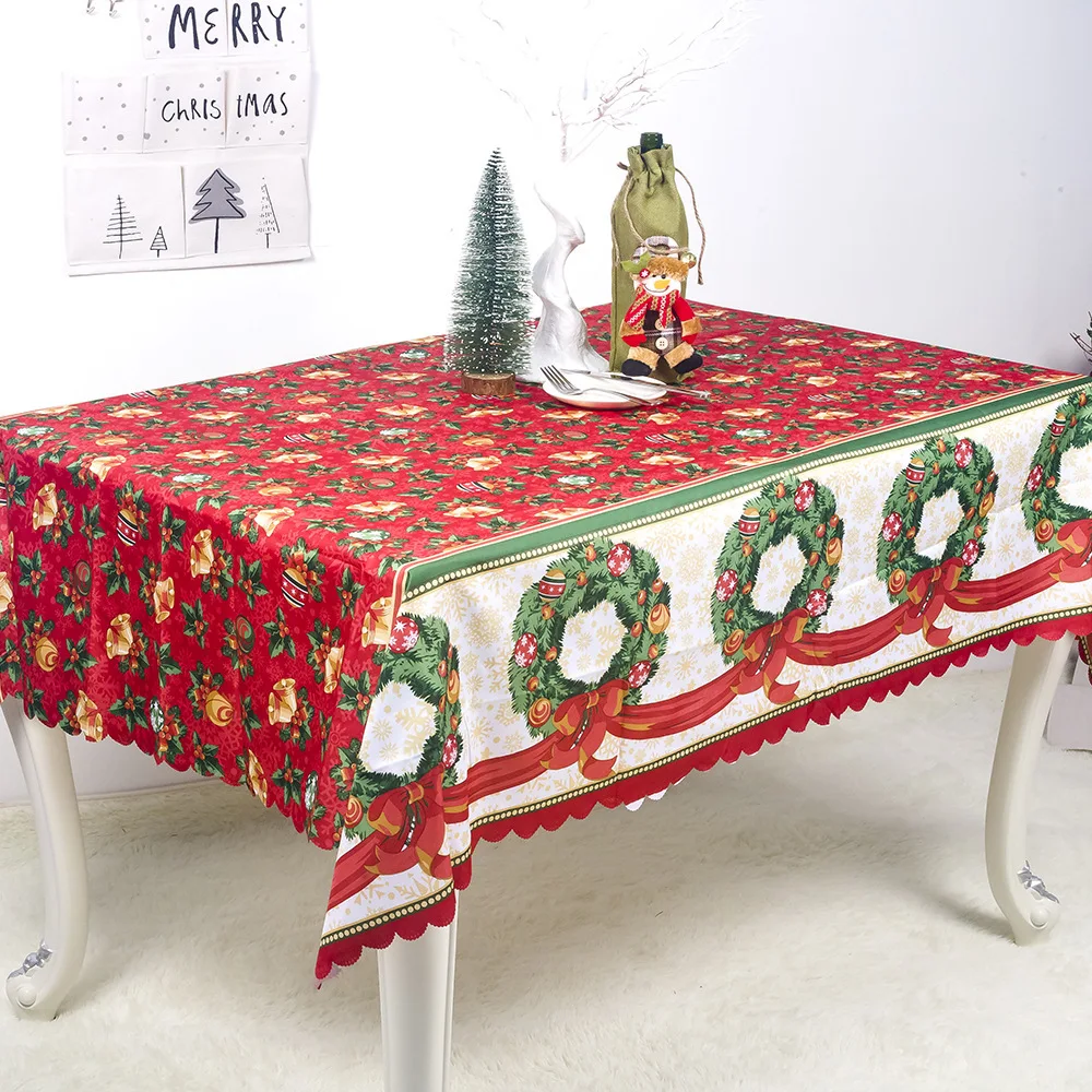 Kalėdinė staltiesė helovinas staltiesė atspari vandeniui apsaugos nuo užsiteršimo poliesteris stalo dangtis stačiakampio spausdinimo valgomasis stalas coths