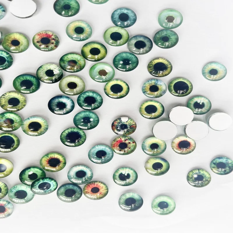 50pcs Lėlės Akys Žaislų Akys Stiklinės Akys, Atsitiktinės Spalvos 8mm-20mm Rankų darbo Žaislas Stiklinės Akys 
