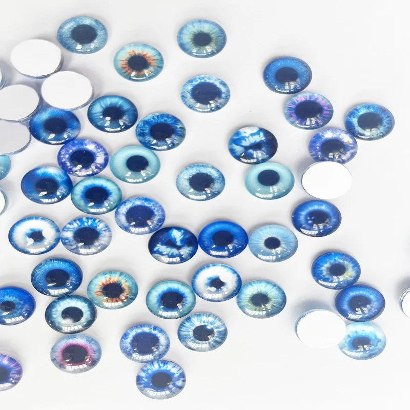 50pcs Lėlės Akys Žaislų Akys Stiklinės Akys, Atsitiktinės Spalvos 8mm-20mm Rankų darbo Žaislas Stiklinės Akys 