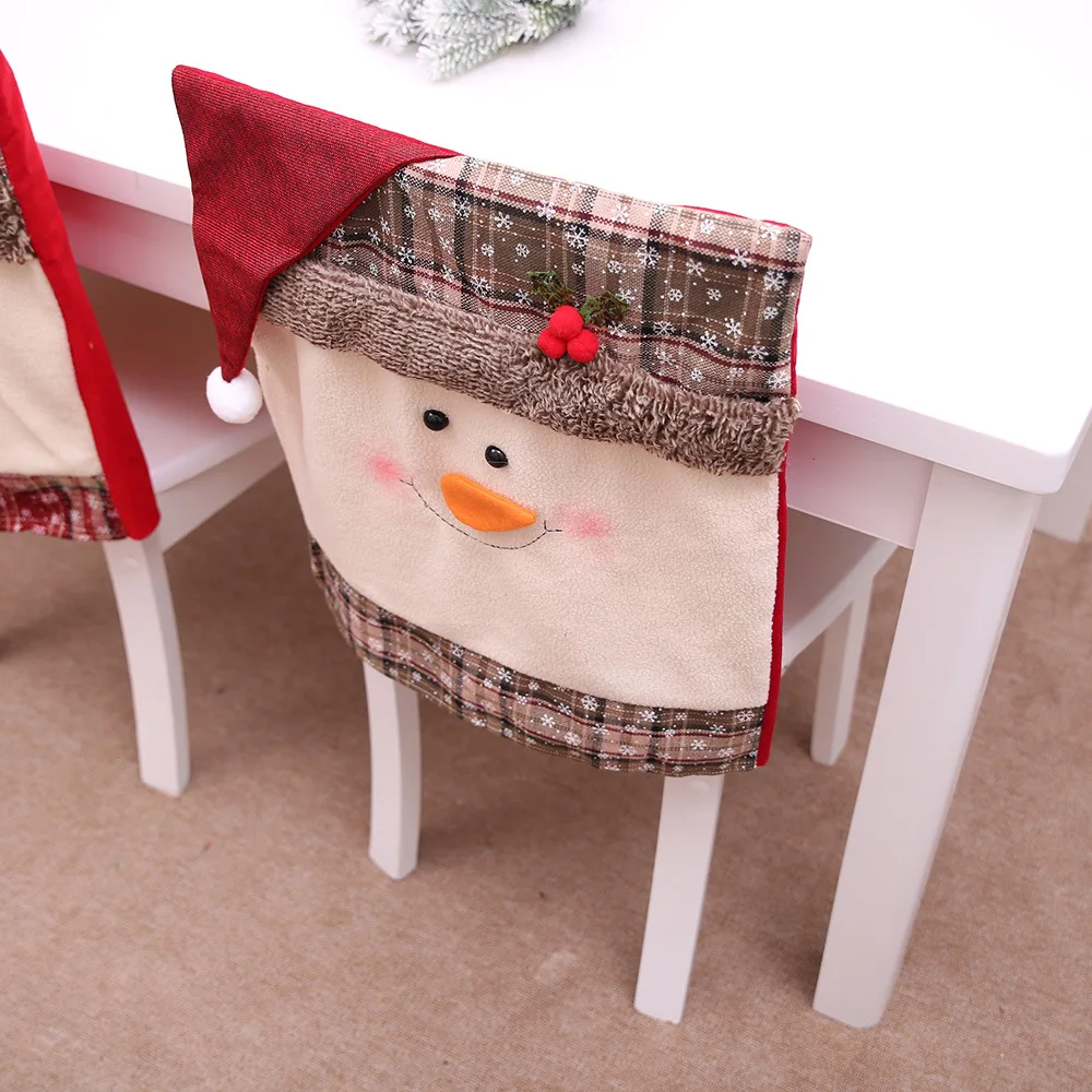 Kalėdų Kėdžių dangose Mielas Kėdžių Užvalkalai, Švenčių Šalis Dekoro Namų Puošyba, QJS Parduotuvė