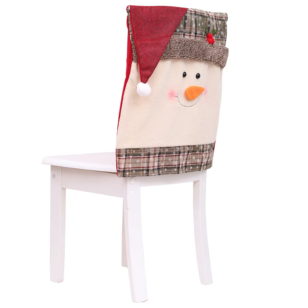 Kalėdų Kėdžių dangose Mielas Kėdžių Užvalkalai, Švenčių Šalis Dekoro Namų Puošyba, QJS Parduotuvė