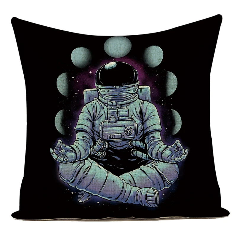 Animacinių filmų Erdvėlaivių Pagalvėlė Padengti Astronautas Raketų PillowCover Namų Kėdė Kosmoso Dekoratyvinis Kambarį Pagalvėlės 45*45Cm Almofadas