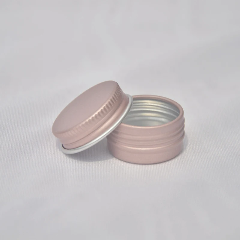 30pcs/daug aliuminio jar 5g metalo grietinėlės indelį, rožinė aukso aliuminio skarda, metalinių Srieginių kosmetikos konteinerių ZKH81
