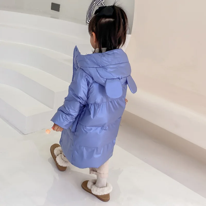 Vaikiška Šilta Paltai Žiemos Drabužių Ilga Pūkinė Striukė Korėjos Vaikai Storio Apsiaustai Su Gobtuvu Baby Berniukai& Mergaites Snowsuit Žiemos Striukė Parkas