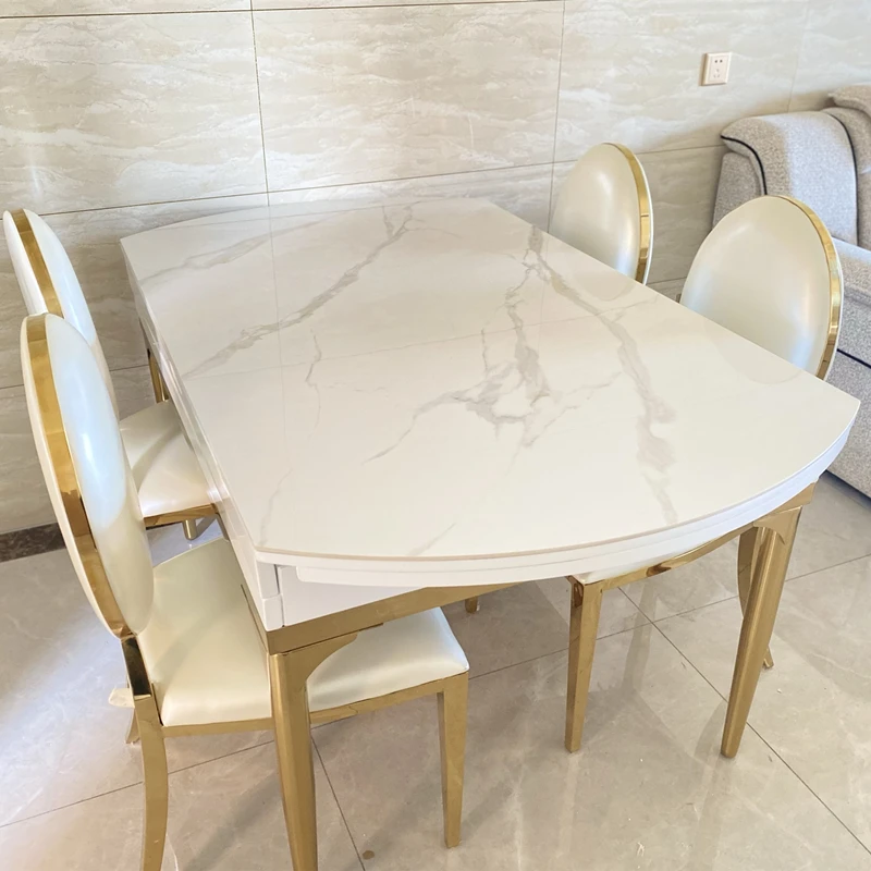 nerūdijančio plieno užsakymą šiferio priėmimo valgomasis stalas ir kėdės, modernaus minimalistinio namo valgomasis kūrybos stačiakampio stalo