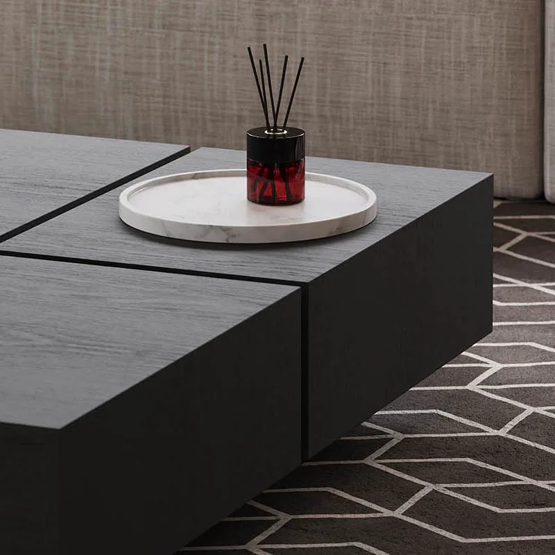 Italijos minimalistinio stiliaus medžio masyvo arbatos stalo paprastas šiuolaikinio gyvenimo kambario dydis house tipo šviesos prabangių namų aikštėje lentelė