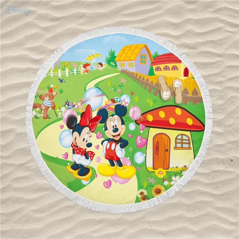 Disney Mickey Mouse Minnie Mouse Slidinėjimo Spausdinti Paplūdimio Rankšluostį Vasaros Mikropluošto Plaukimas, Joga, Kelionės Vonios Rankšluostis Vaikams, Suaugusiems 150cm