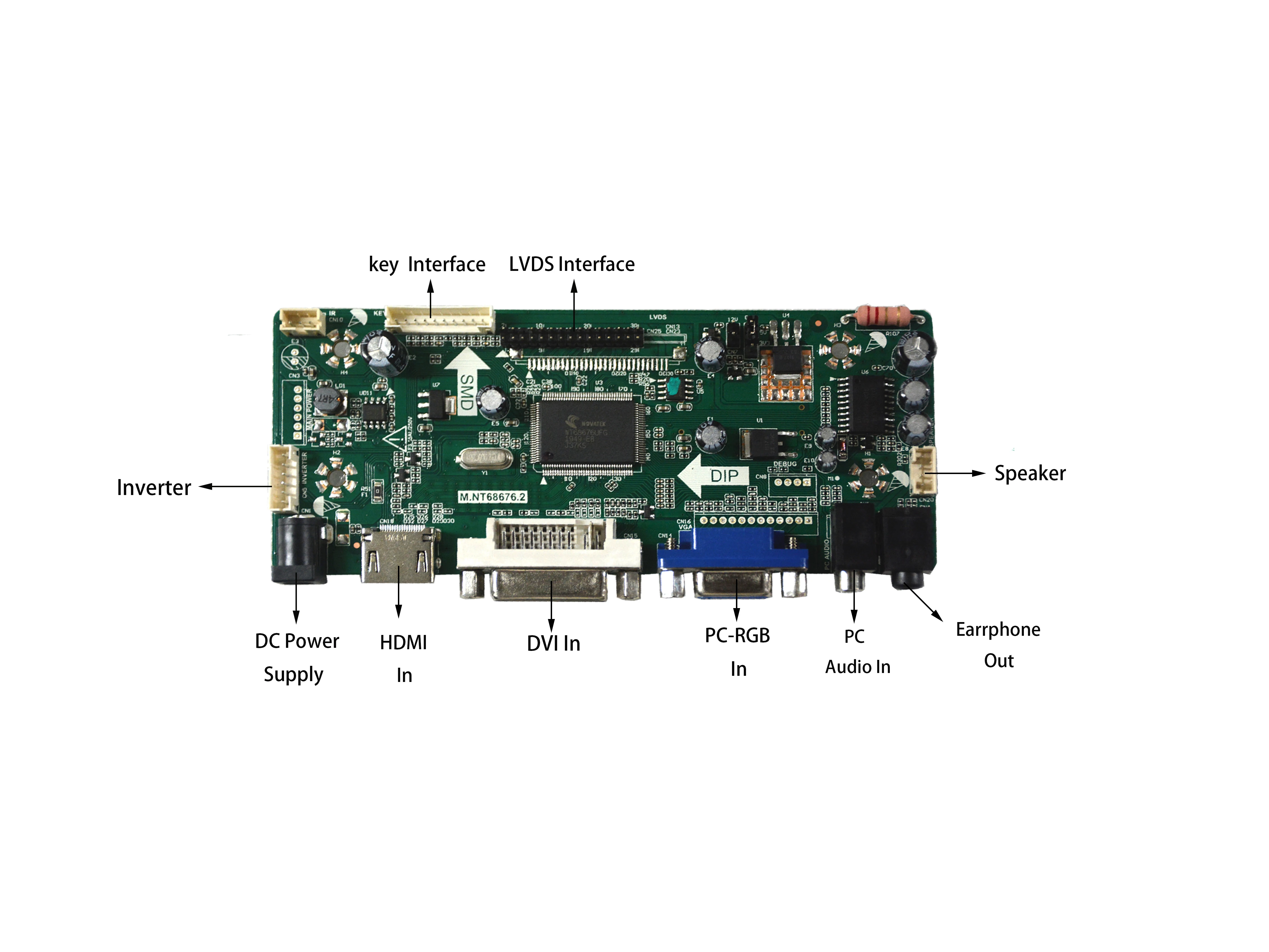 M. NT68676.2A Universalus HDMI DVI VGA AUDIO LCD Valdiklis Valdybos 15inch 1600x1200 N150U3-L06 CCFL LVDS Stebėti Rinkinį Lengva 