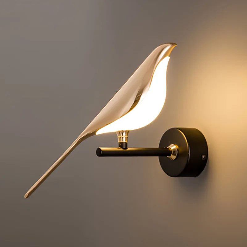 Modernus Paprastumas LED Vidaus Sienų apšvietimo Šarka Paukščių Modelio Šviesos Sconce Šviesos Patalpų Apšvietimas Namuose, Lovos, Miegamojo Kambarį