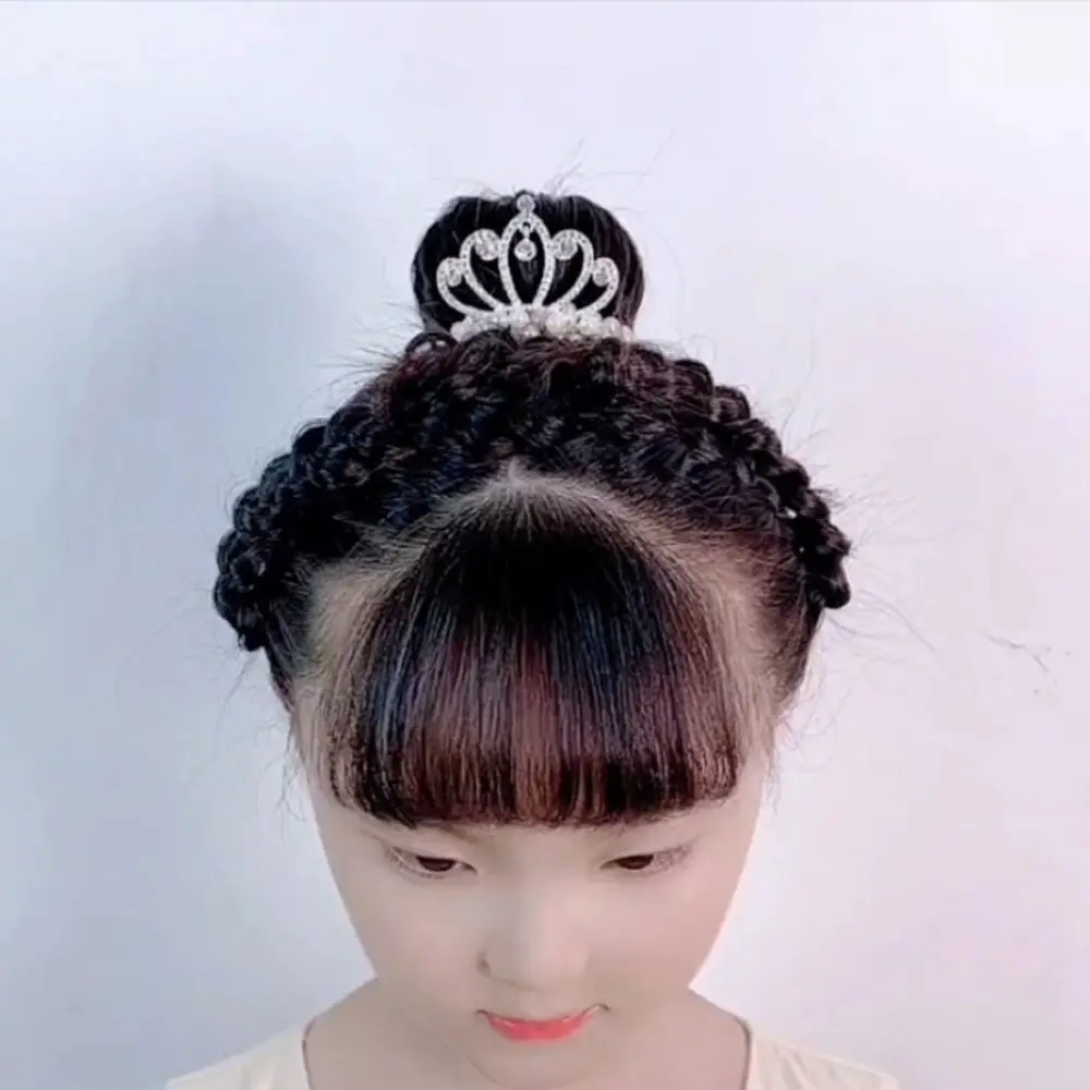 Dovanų Japonų Perlų Elegantiškas kalnų krištolas Karūnos Plaukų Virvę Saldus korėjos Stiliaus Plaukų Virvę Vaikų Princesė Šukuosena