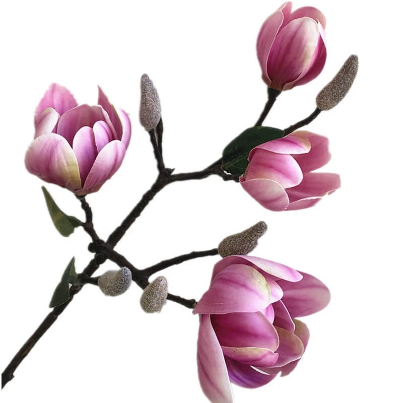 Naujas aukštos kokybės dirbtinė magnolia gėlių meno patalpų kambarį stalo butelį gėlių kompozicijų vieną visumą kamieninių apdaila