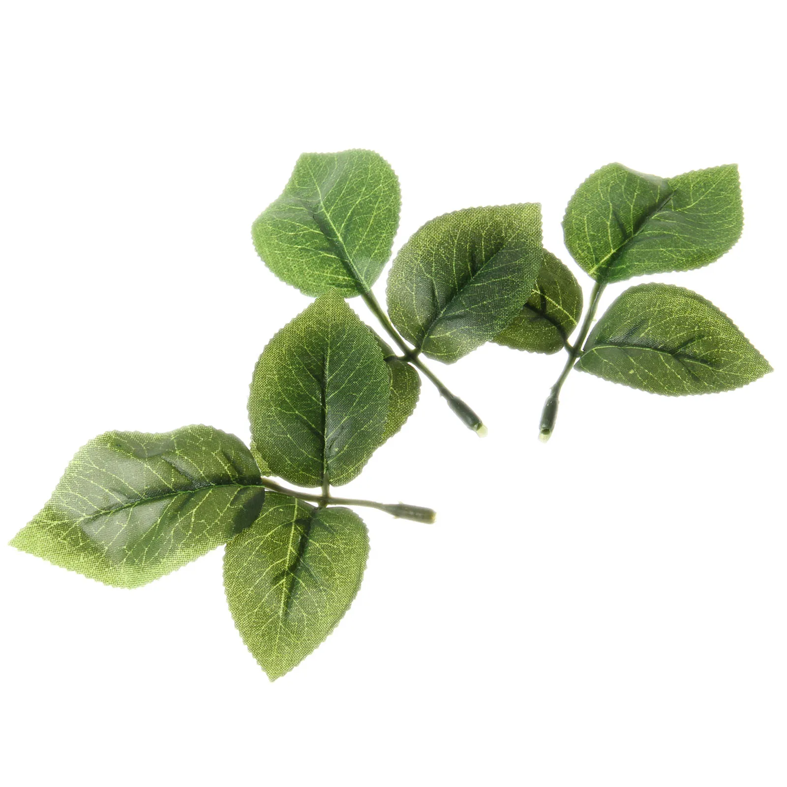 10vnt 10.5*10.5 cm Dirbtinis žali Lapai, Gėlių Vestuvių Namų Puošybai Rožių Lapai 