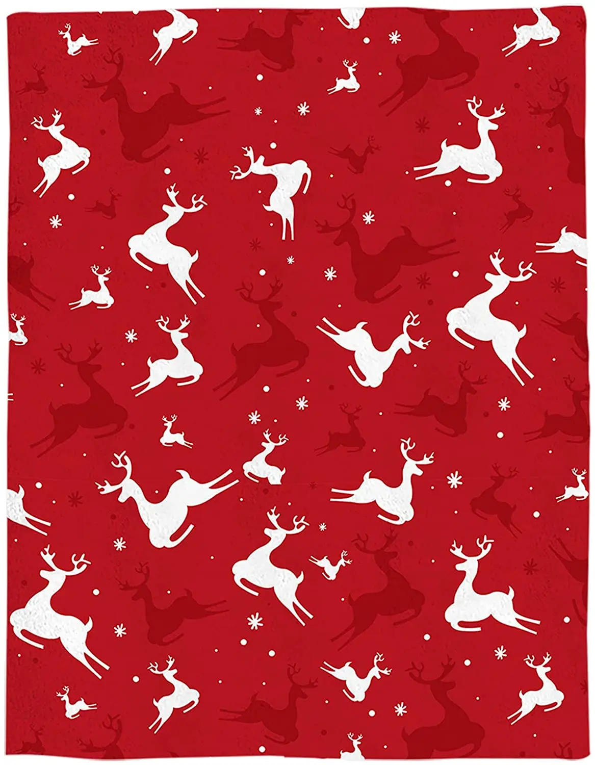 Kalėdų Raudona Minkštos Vilnos Mesti Antklodės Elnių Snaigės Lengvas Mikropluošto Lovos Antklodė už Sofa Travel Visiems Sezonams