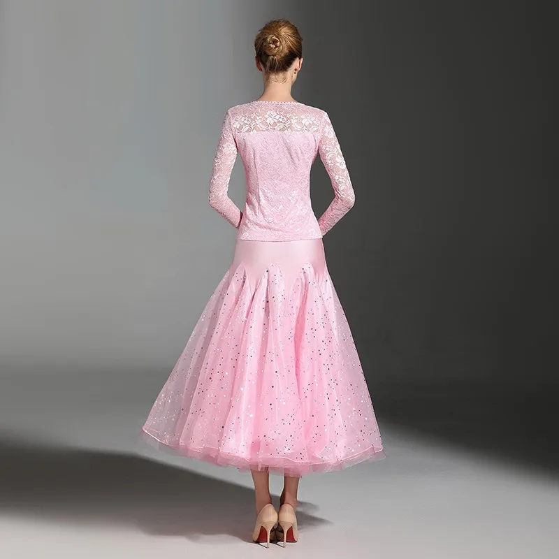 rožinės spalvos sportinių šokių konkursas suknelės sportinių šokių standarto socialinės suknelės moterims, šokių suknelė balus rumba valsas suknelės