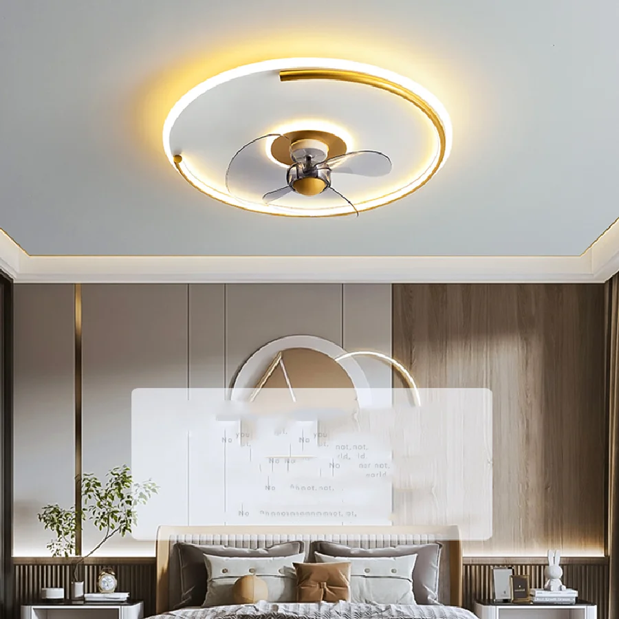 Šiaurės restoranas ventiliatorius su šviesos nuotolinio valdymo pultą smart kambarį apdaila lamparas Sieniniai šviestuvai