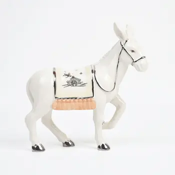 Keramikos Rankomis Dažyti Gyvūnų Ornamentu Donkey Duomenys Porceliano Gyvūnų Skulptūrų Namų Puošybai
