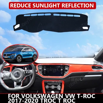 Automobilio prietaisų Skydelio Dangtelis Volkswagen VW T-Roc 2017-2020 TRoc T Roc Mat Raštas Saulės Pavėsyje Dashmat Valdybos Padas Auto Kilimas