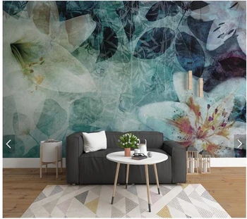 Custom 3D tapetai, freskos Europos, abstrakčios gėlės lapai naudojami svetainė, miegamasis, sofa-lova, TV foną, sienos papel de parede