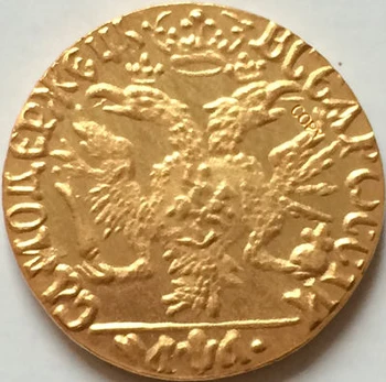 24K auksu 1701 rusijos monetų kopijos