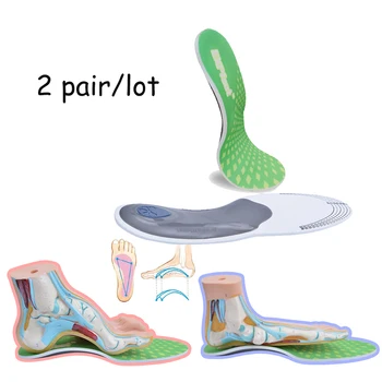 2 Poros Aukštos Kokybės Orthotic Vidpadis dėl Vienodo Kojų Arkos Paramą, Ortopedinių Batų Pado Įtvarai kojoms Vyrų ir Moterų Flatfoot