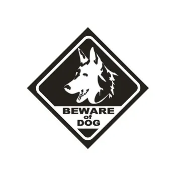 10x10cm Saugokitės Šunų Saugokitės Šunų Įspėjimo Lipdukas, Decal Grafinis Vinilo Ženklas
