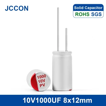 20Pcs JCCON CINKAVIMAS Kietas Elektrolitinius Kondensatorius 10V1000UF 8x12 