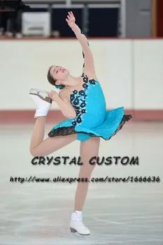 Crystal Užsakymą Dailiojo Čiuožimo Suknelės Mergaičių Naujas Prekės ženklas Čiuožyklos Suknelės Konkurencijos DR4593