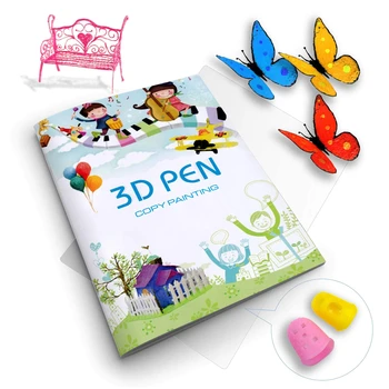 3D Spausdinimo Pen Piešimo Knyga Daugkartinio naudojimo Spalvinga 22/40 Modelius Storio Popieriaus Aišku Plokštė Tapybos Formą 3D Rašiklis Vaikas Dovanos