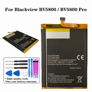 NAUJAS 5580mAh V685780P Baterija Blackview BV5800 / BV5800 Pro Aukštos Kokybės Mobilus telefonas Pakeitimo Bateria + Įrankiai