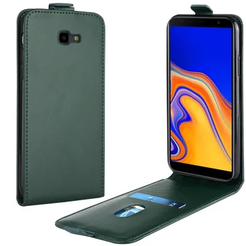 Apversti Aukštyn ir Žemyn, Odinis dėklas, skirtas Samsung Galaxy J7 Premjero 2018 Atveju SM-J700F Vertikalus Padengti J7 Premjero 2018 Atveju Telefono Krepšys